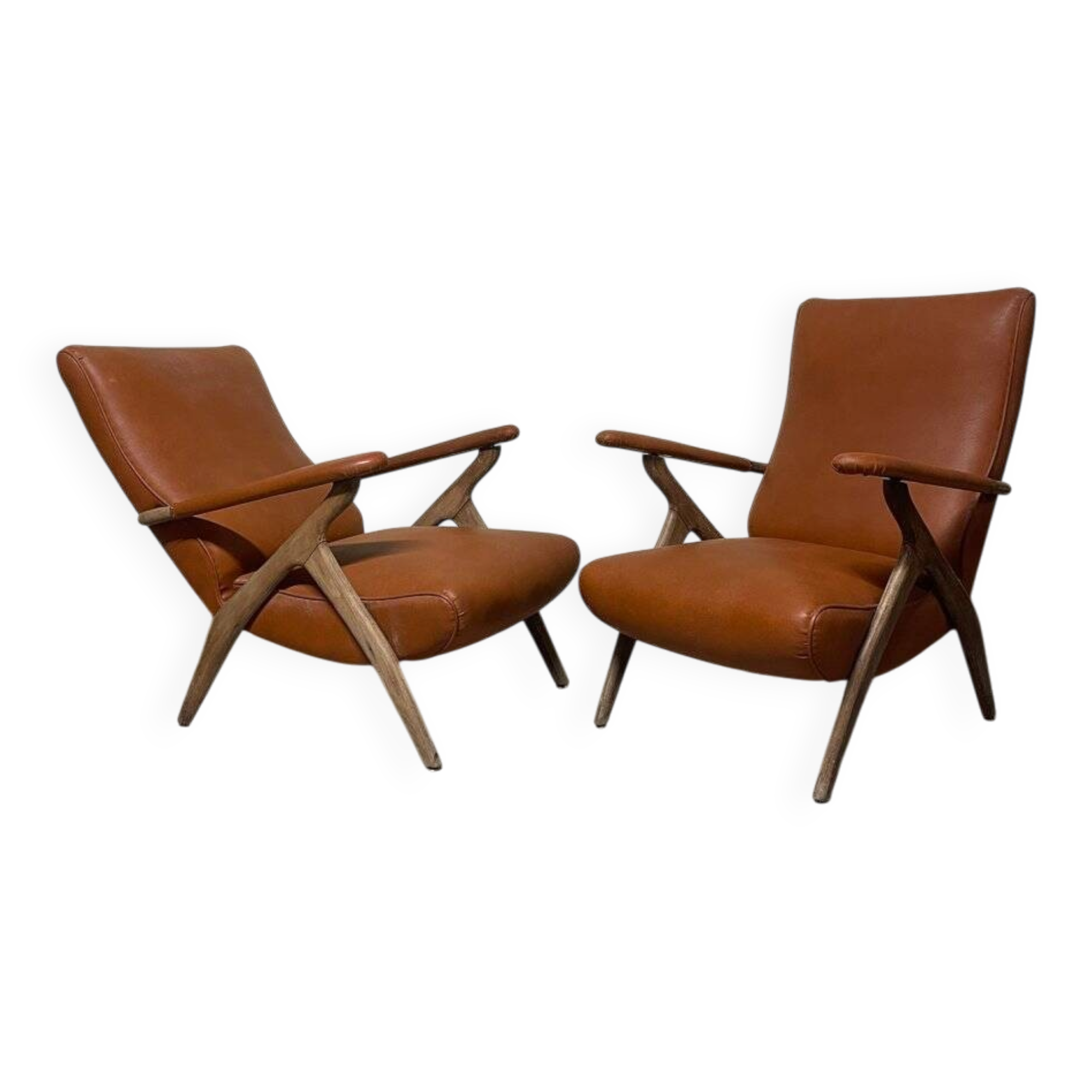 Poltrone in stile di Antonio Gorgone, anni '50, set di 2