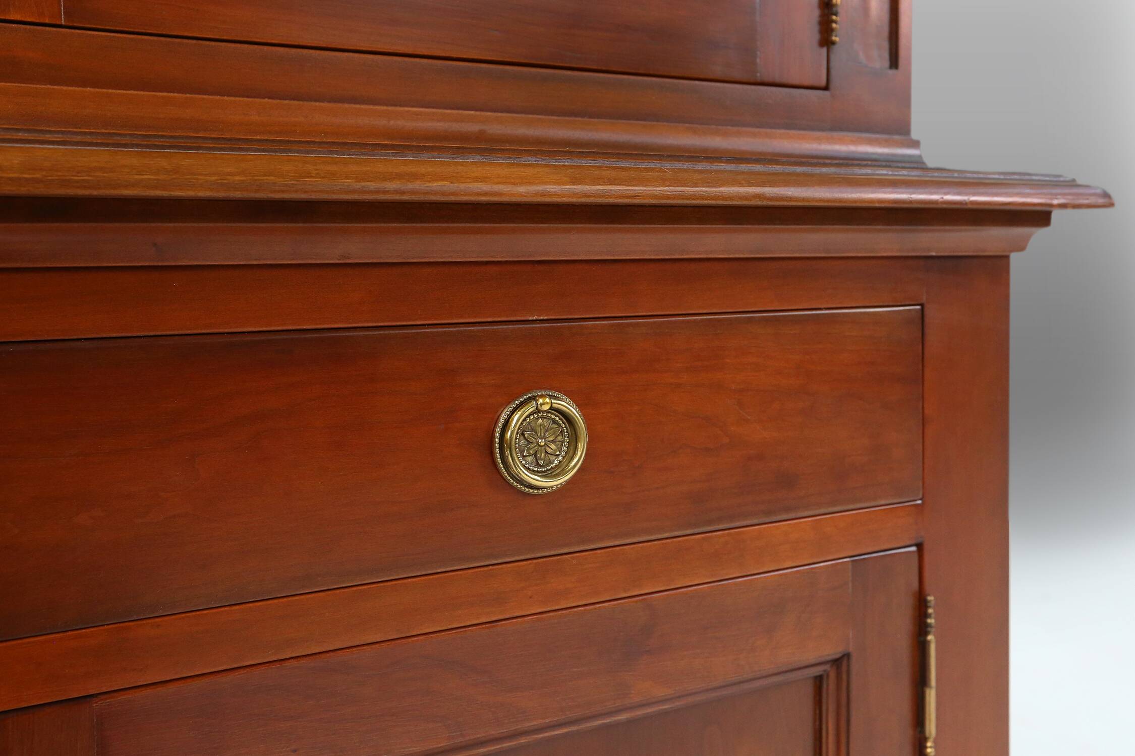 English Wooden Bookcase Cabinet, 1950s