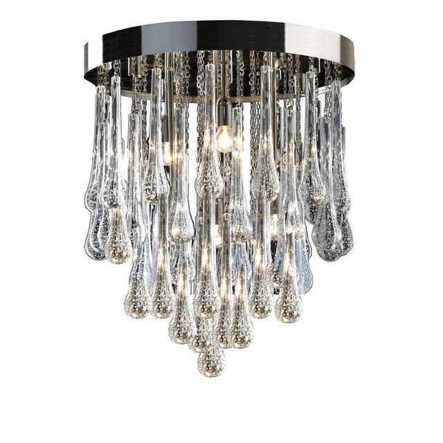 Contemporary Murano Glass Sputnik Chandelier Flush Mount, Mazzega Style