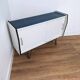 Vintage sideboard in white and blue formica / hi-fi TV cabinet