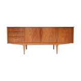 Vintage Scandinavian sideboard, rounded grips