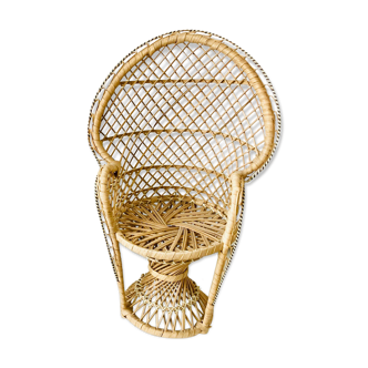 Rattan doll armchair Emmanuelle style