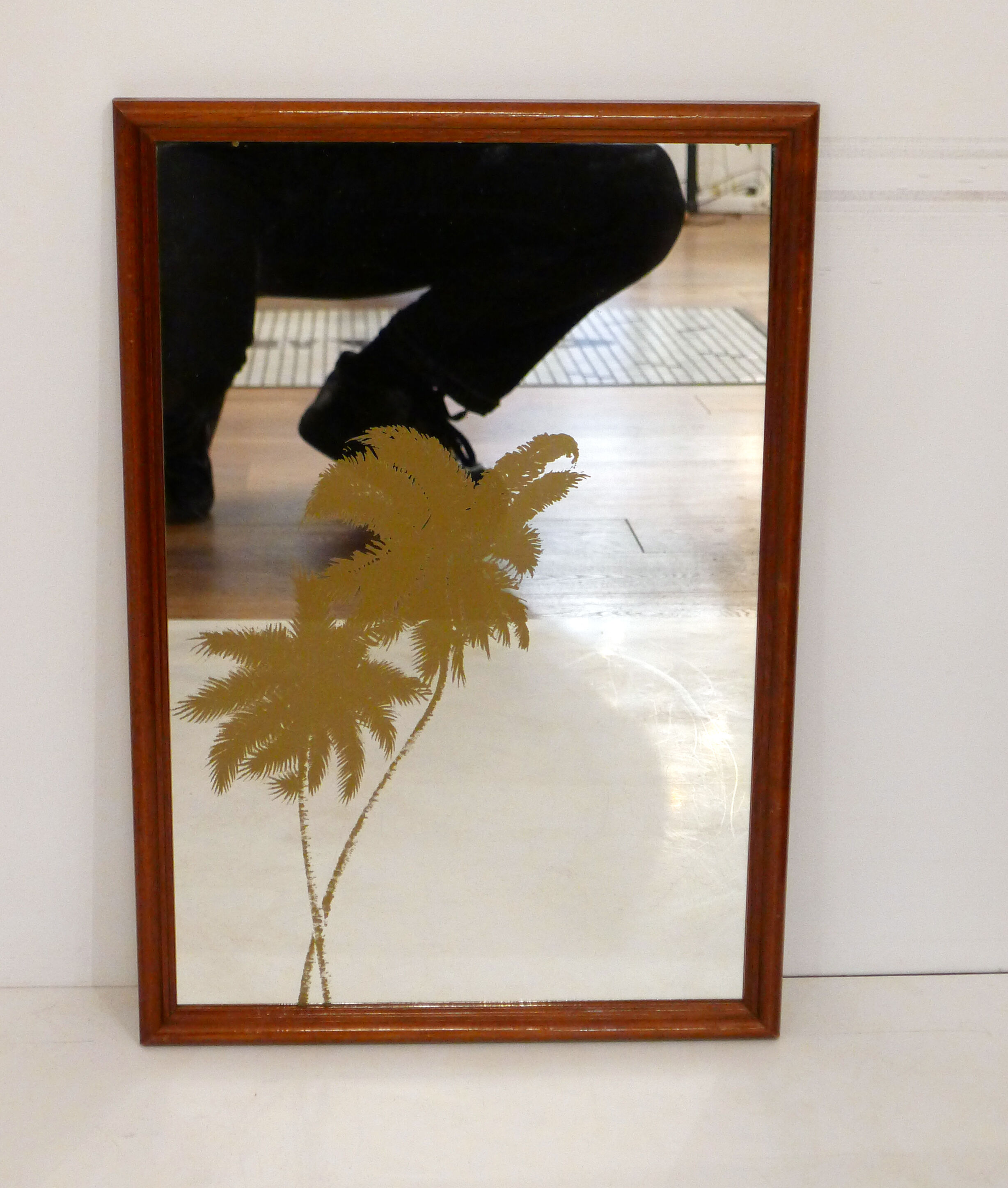 Wall mirror décor golden coconuts