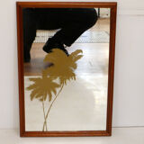 Wall mirror décor golden coconuts