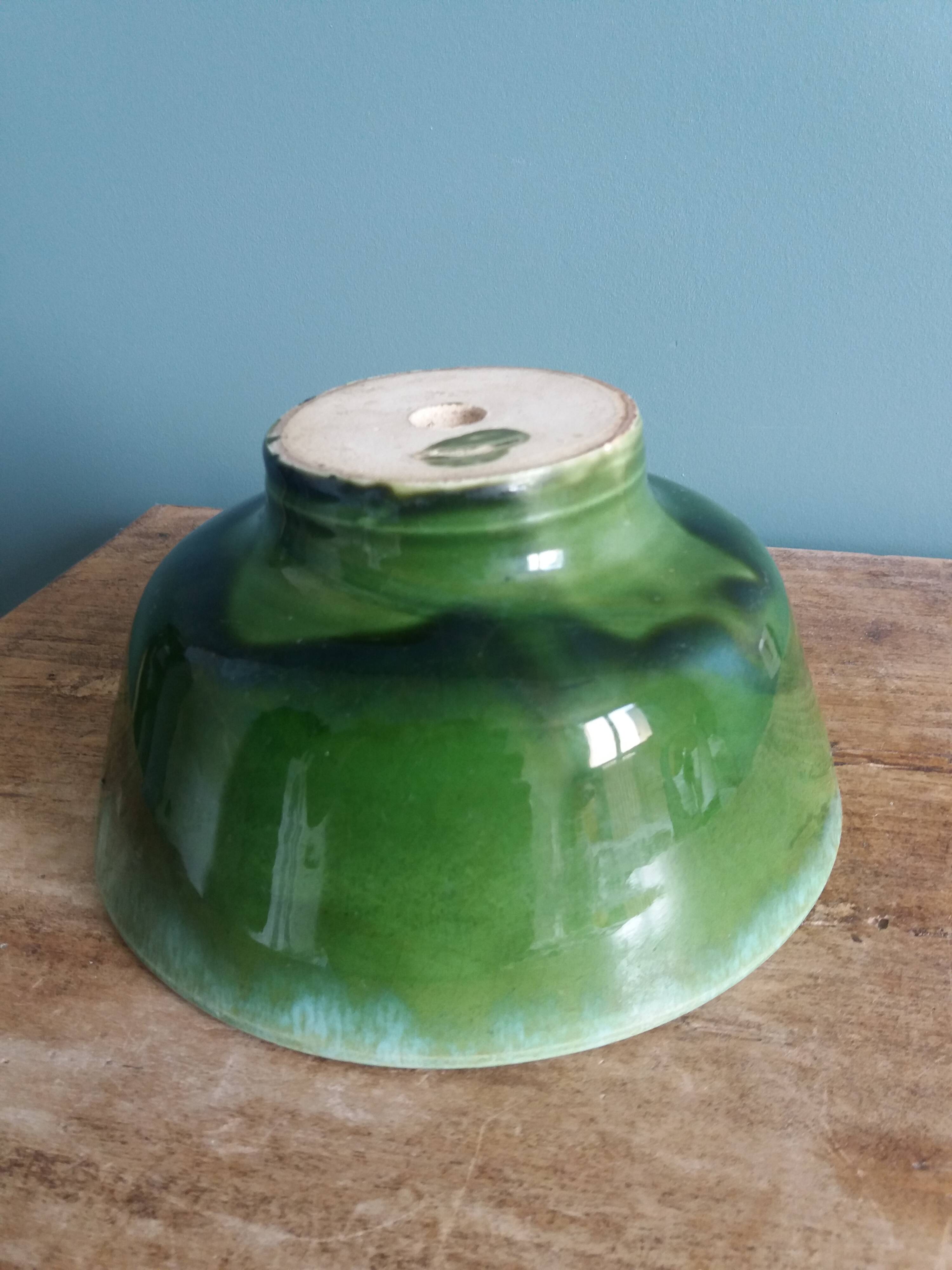 Planter, flower pot in glazed ceramic