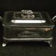 Victorian sardine box silver metal flat butter and glass insert Walker and Hall