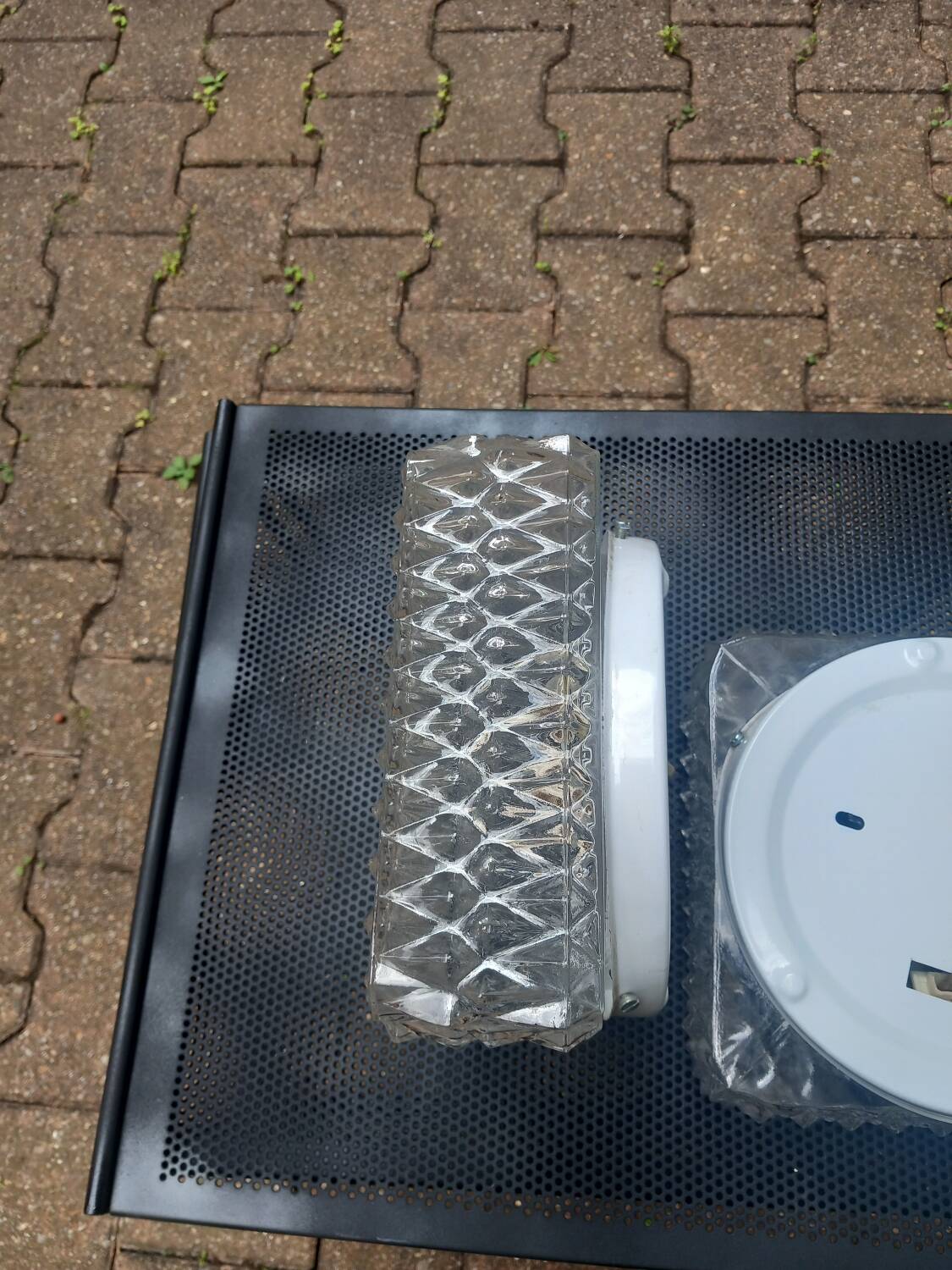 Paire de plafonnier en verre