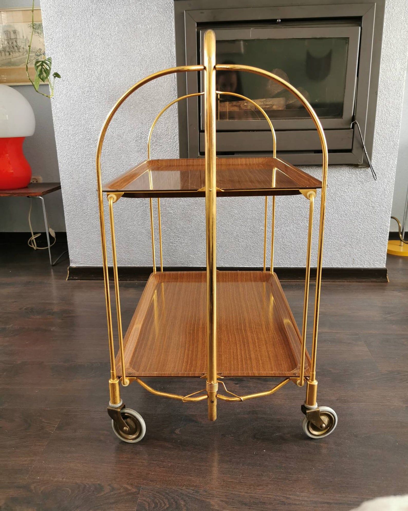 Vintage 1970 folding tea table