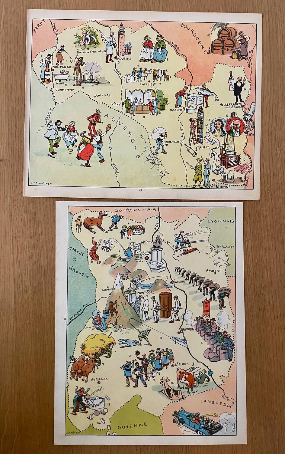 Réservé Lucille - Lot de 2 cartes illustrées XXe s
