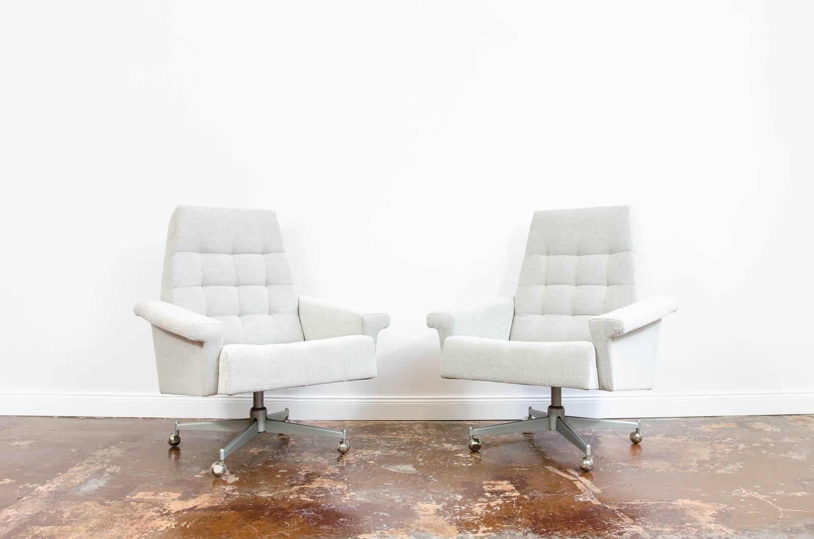 Vintage swivel armchairs, UP Závody, Czechoslovakia, 1970s, pair of 2