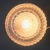 Plafonnier rond en verre ciselé