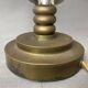 Mid century brass table lamp with silk cream oval lampshade 1960s