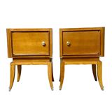 Pair of light wood bedside tables 1950
