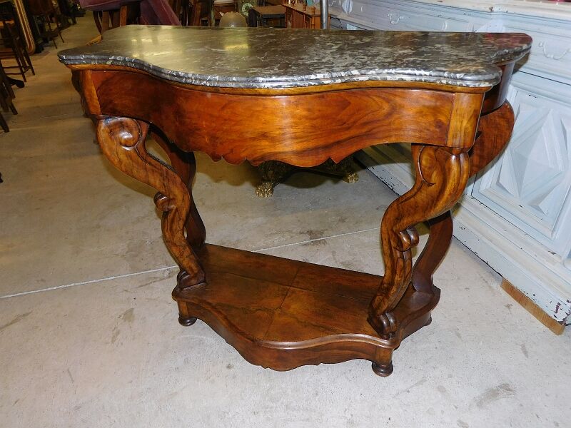 Console in mahogany of the 19th