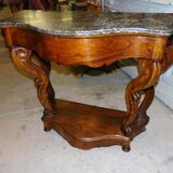 Console in mahogany of the 19th