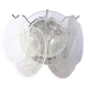 Transparent and pulegoso “disks” murano glass wall sconce