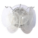 Transparent and pulegoso “disks” murano glass wall sconce