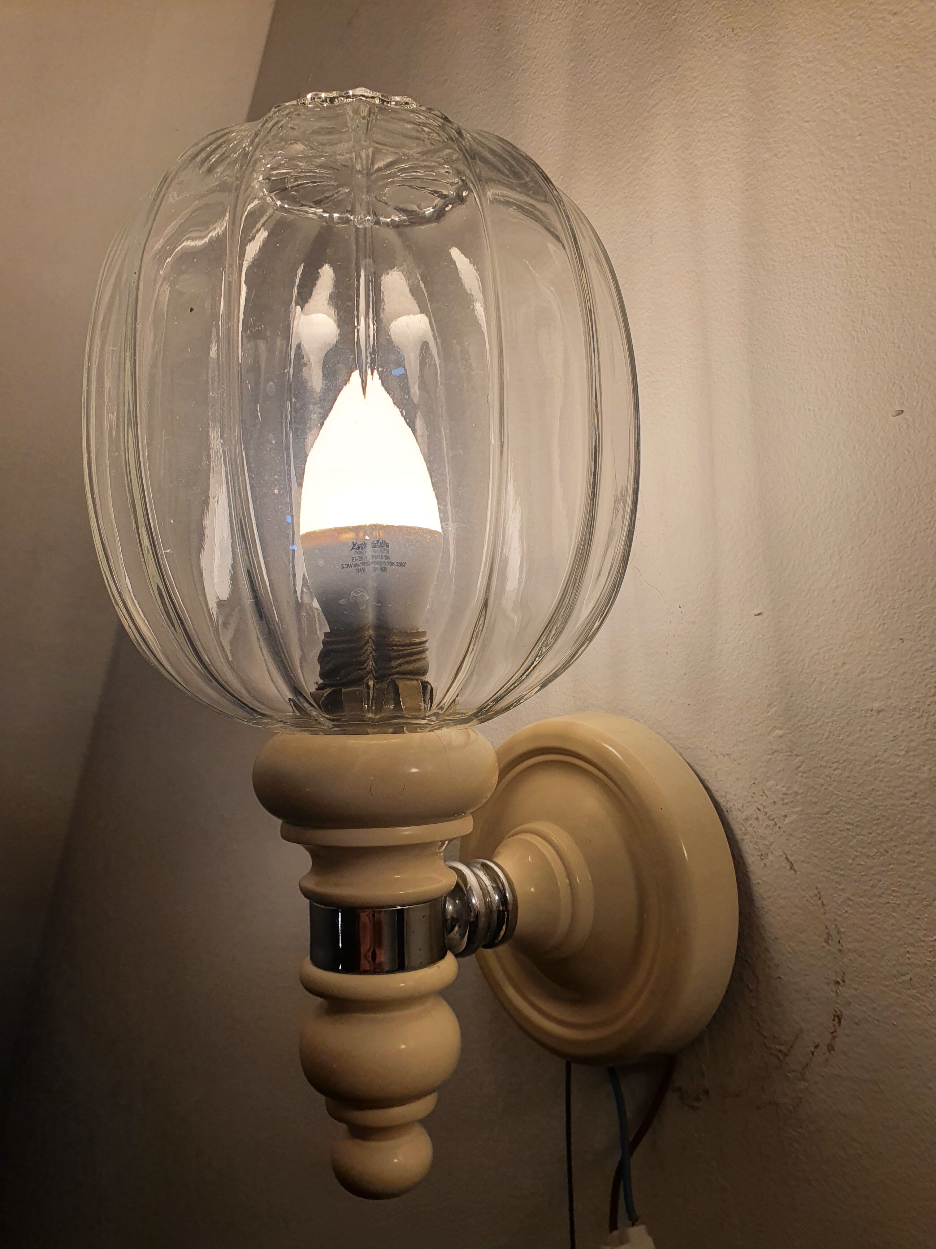 Pair of vintage 70s wall lights