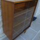 Storage unit, display cabinet with sliding glass doors, Scandinavian style