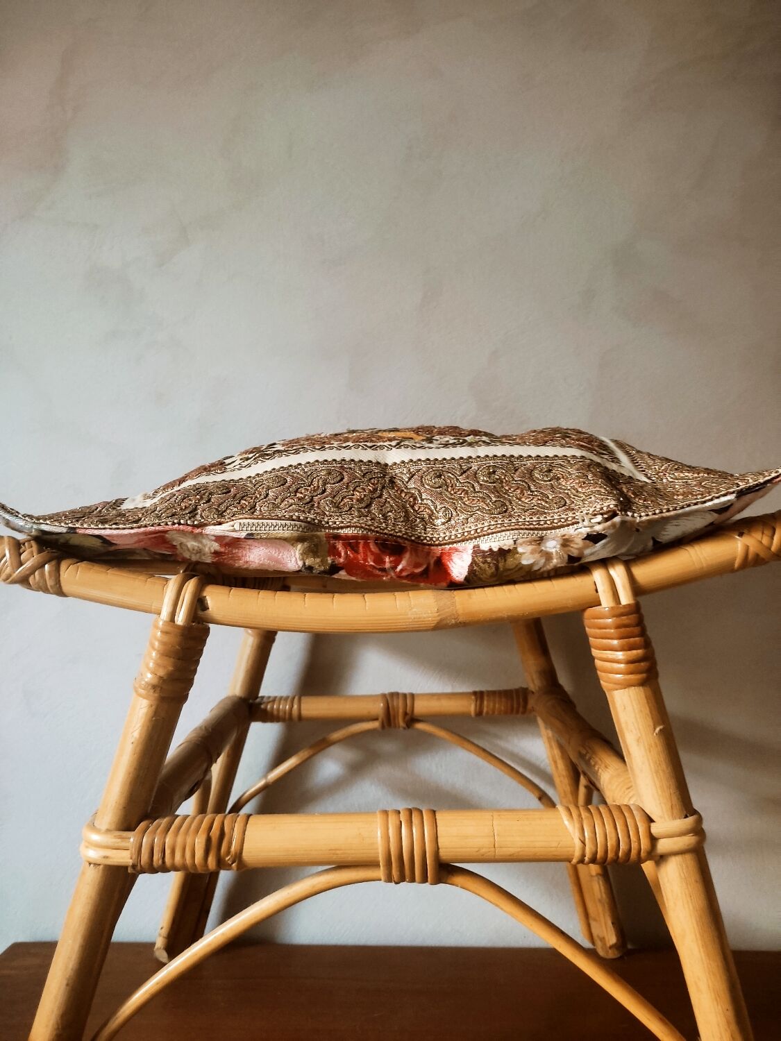 Asian-style rattan stool