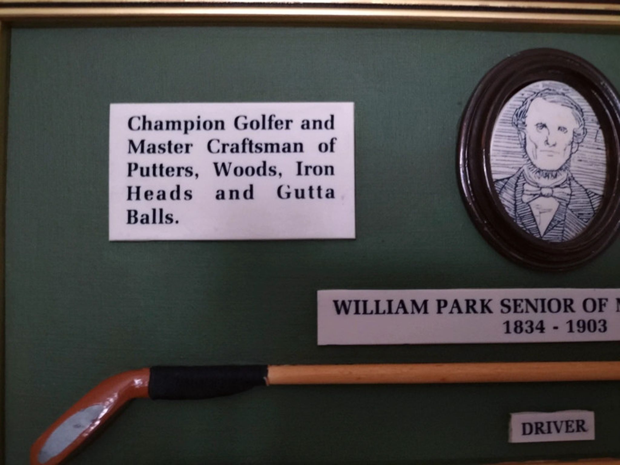 Vintage frame collection golf william park senior of musselburgh 1834- 1903