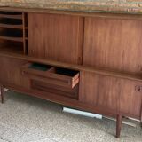 Buffet bas en teck portes coulissantes