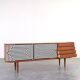 Mid-Century Op-Art Hand-Painted Danish Teak Sideboard, 1960s