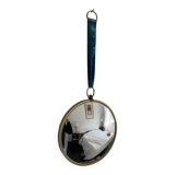 Vintage 1960s witch's eye mirror, turquoise velvet, sunburst effect - 24 x 54 cm