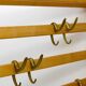 Grand coat rack Auböck Carl Mid-Century in beech with 8 brass hooks, 1950s.