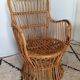 Bonacina rattan armchair, Italy, 1960s