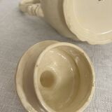 Plain ivory teapot Digoin Sarreguemines