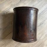Leather waste paper basket