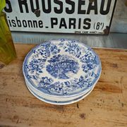 Set of underglaze plates England vintage
