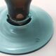 Pair of Brown and Aquamarine Murano Glass Candleholders, Italy