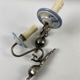 2 metal and ceramic sconces