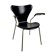 Arn Jocobsen black lacquered wooden armrest chair in the year 50