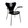 Arn Jocobsen black lacquered wooden armrest chair in the year 50