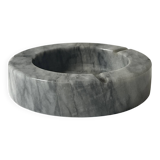 Italian ashtray in veined grey marble, 1970s design.