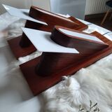 Paire de lampes scandinave bois et plexiglas