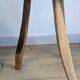 Pair of brutalist tripod stools attributed to Audoux & Minet.