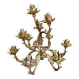 9-light golden flower chandelier