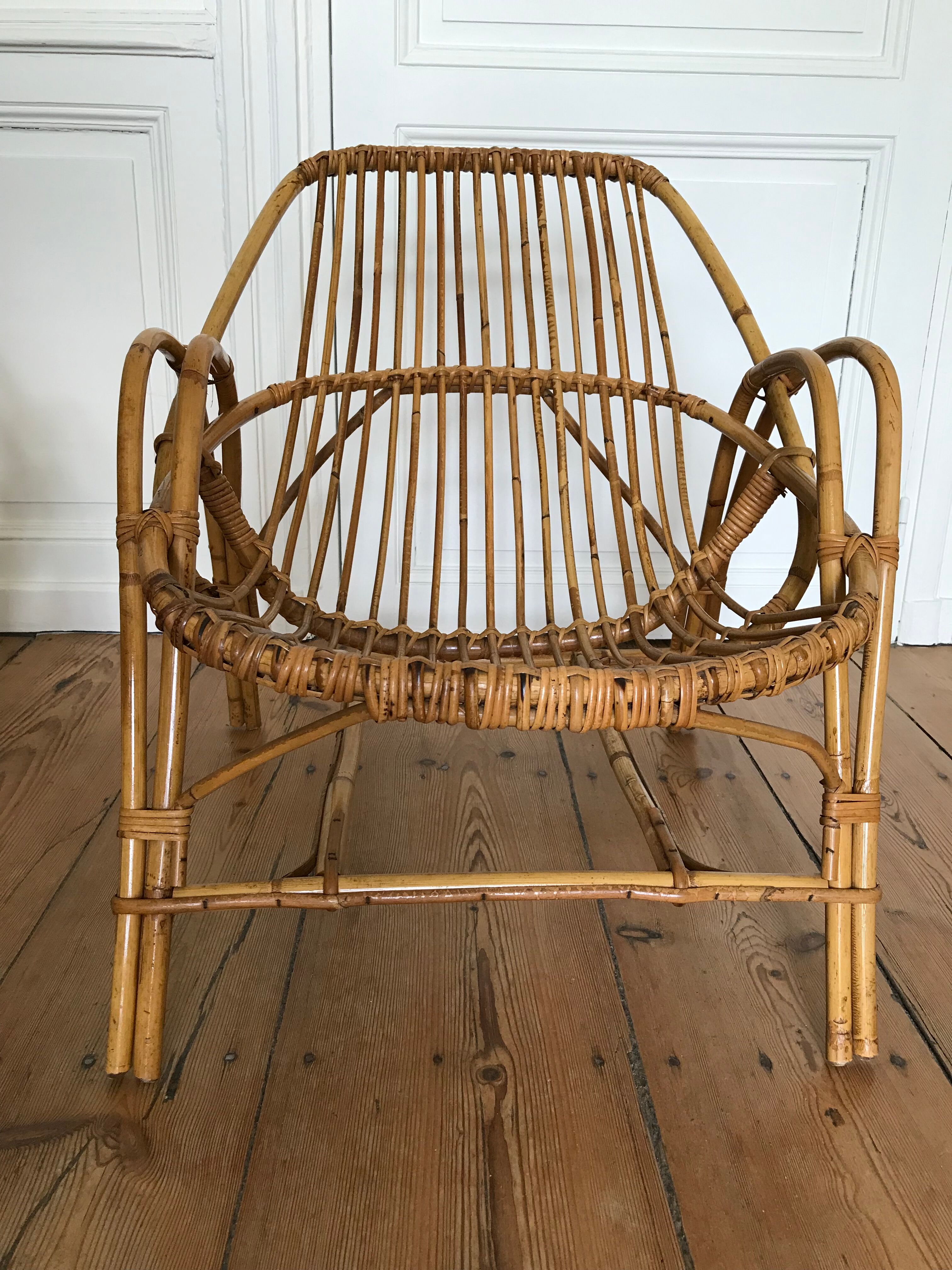 Pair of armchairs Basket Adult rattan