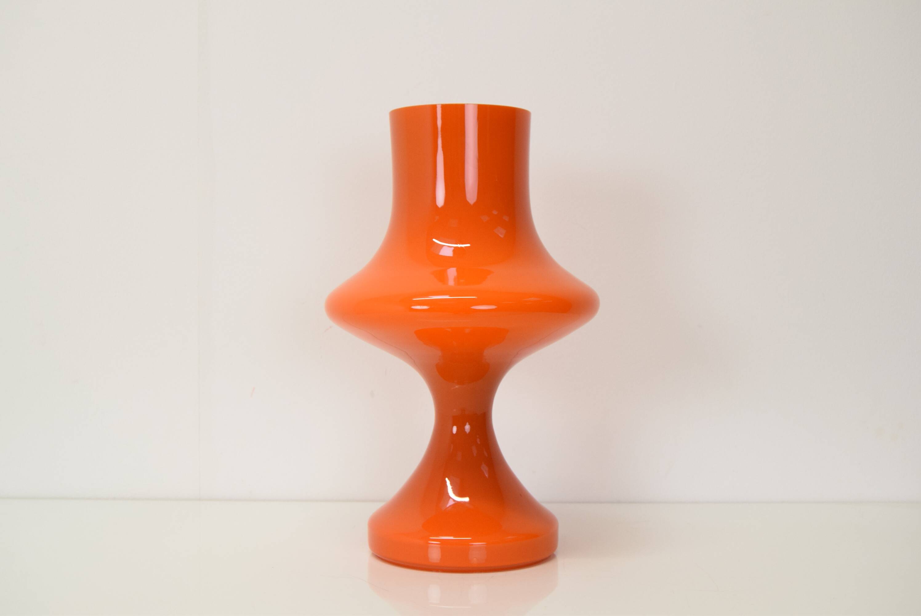 Large glass table lamp, by Stepan Tabery for OPP Jihlava, 1970's.