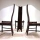 Set of 3 Allmilmö brutalist dining chairs oak, 1980