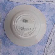 Old plate in Gien opaque porcelain