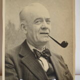Anonymous silver photo portrait of a man with a pipe