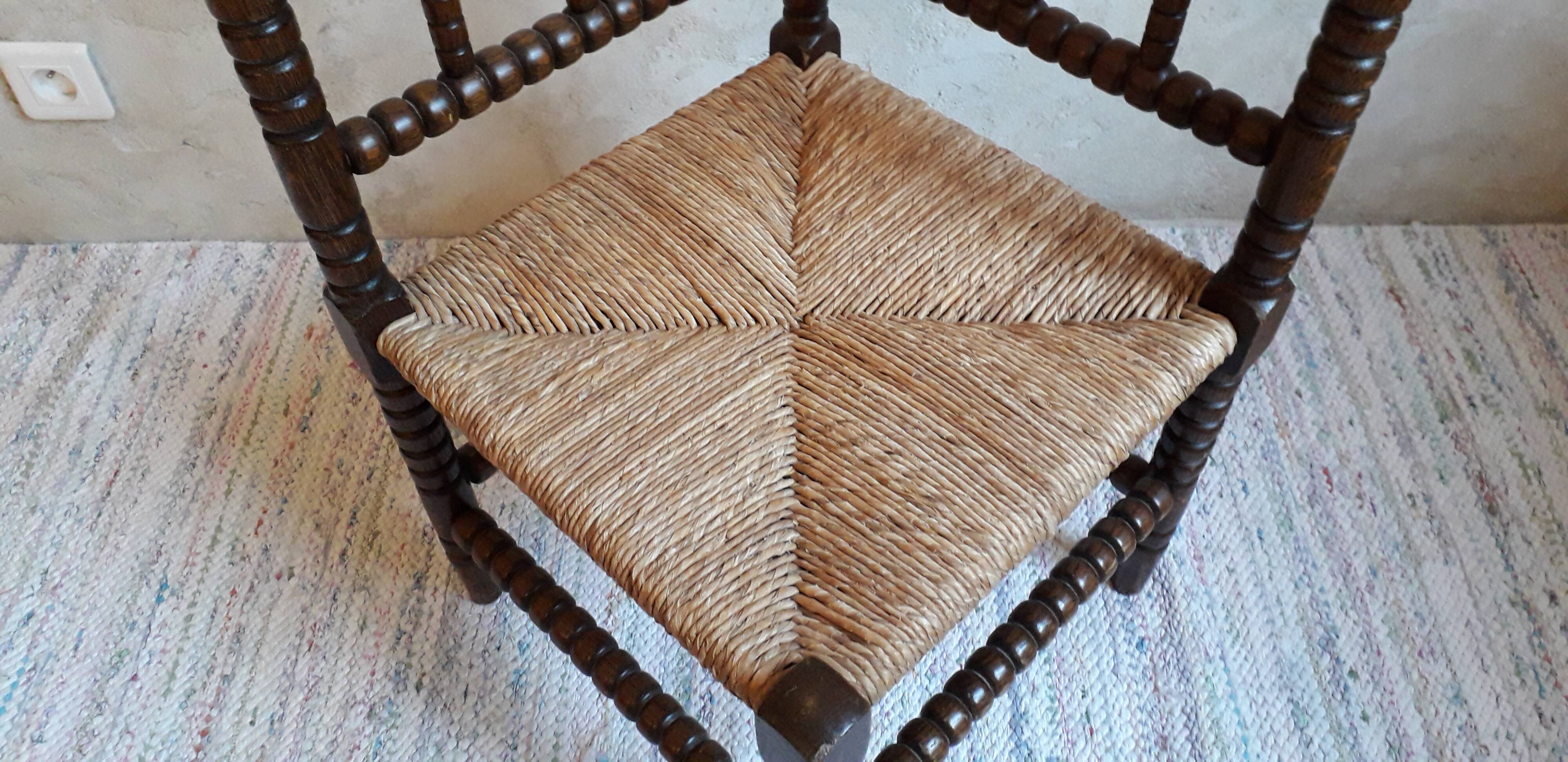 Paillé corner chair