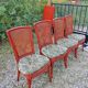 Lot de 4 chaises bambou
