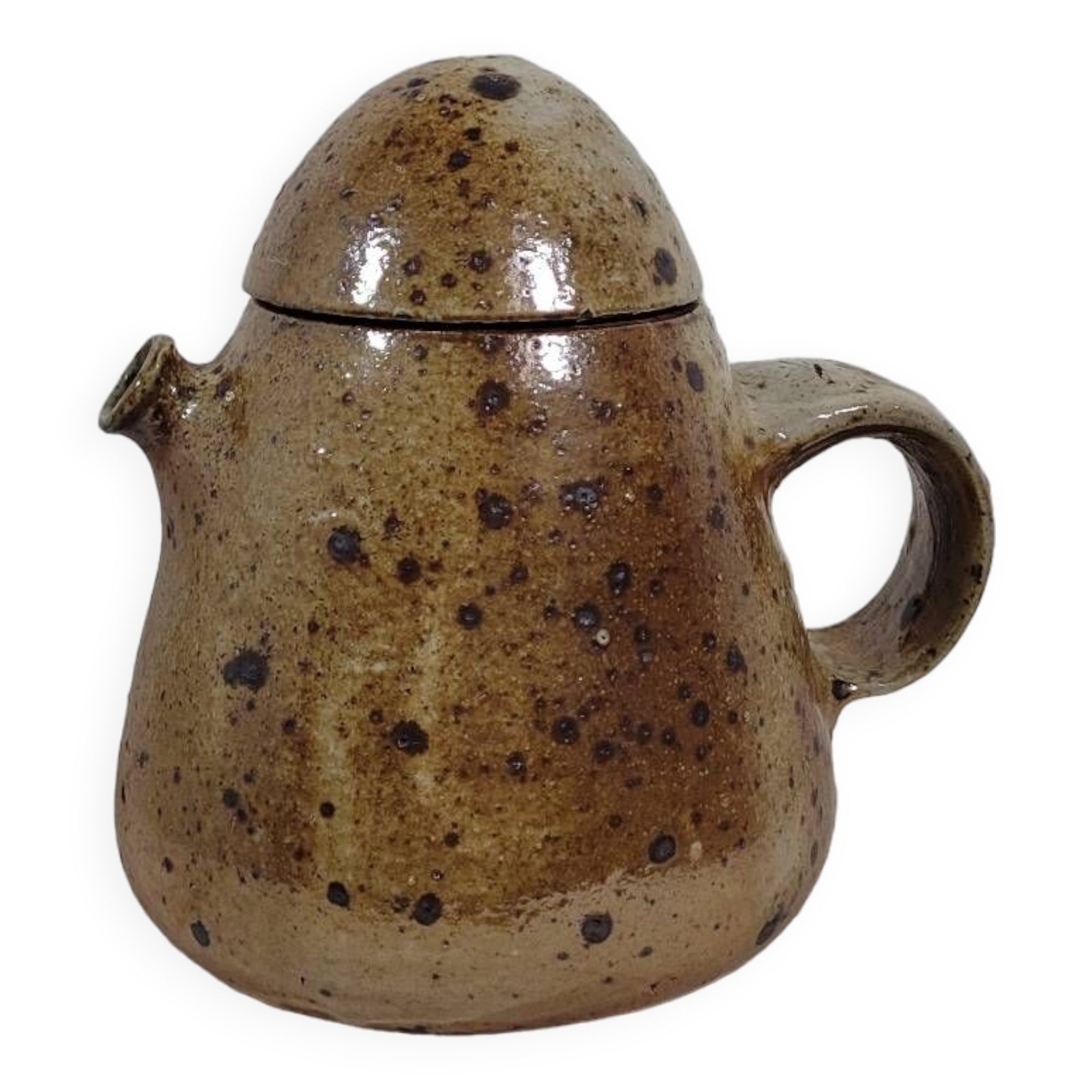 Théière vintage en grès de La Borne années 1960