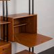 Italian mid century free standing wall unit or room divider with secretaire or bar cabinet, 1960s